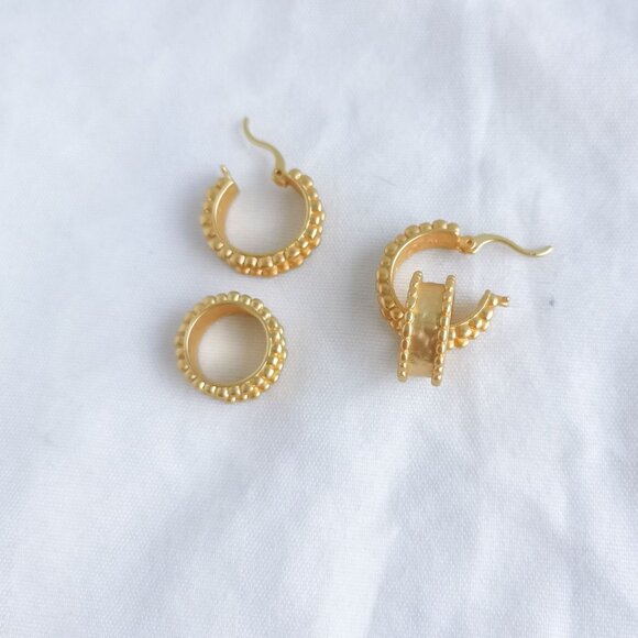 Julie Vos Marbella 24K Gold Plate Hoop Earrings - Picture 3 of 4